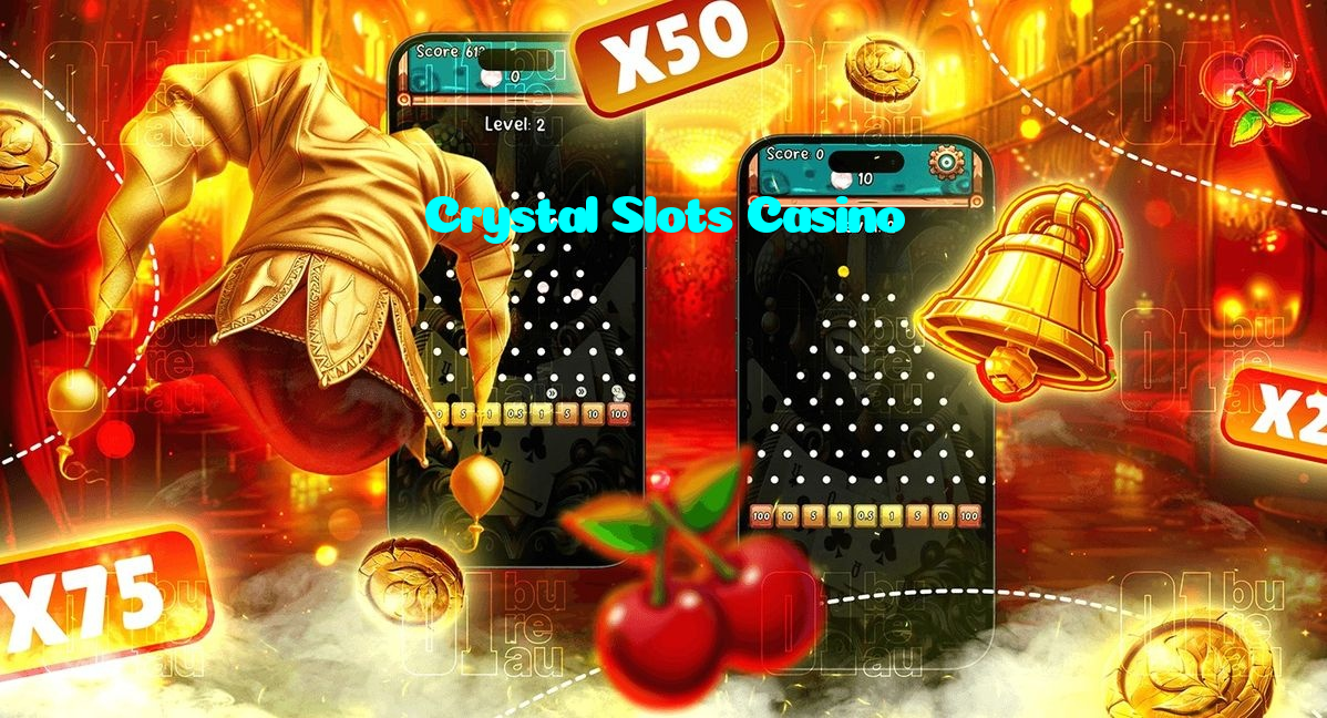 Crystal Slots Casino casino presented on mobile device in Pakistan with slots and live games